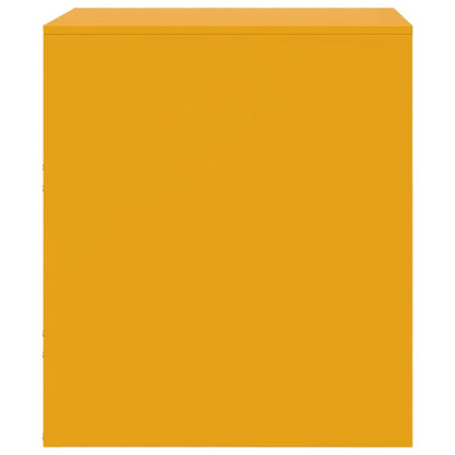 vidaXL Bedside Cabinets 2 pcs Yellow 34.5x39x44 cm Steel