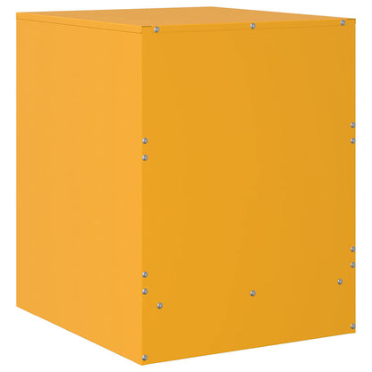 vidaXL Bedside Cabinets 2 pcs Yellow 34,5x39x44 cm Steel