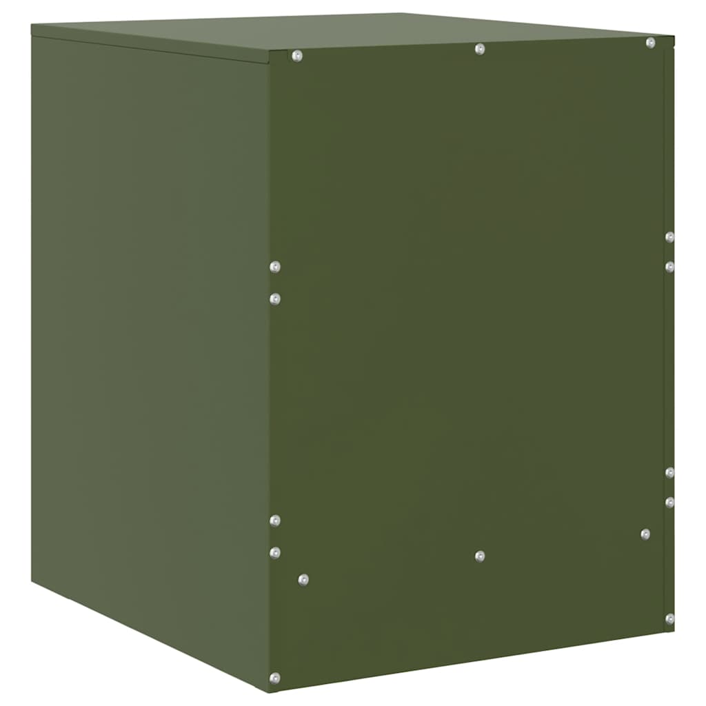 vidaXL Bedside Cabinets 2 pcs Green 34,5x39x44 cm Steel