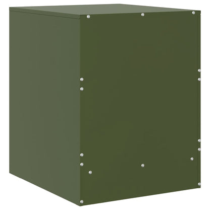 vidaXL Bedside Cabinets 2 pcs Green 34,5x39x44 cm Steel