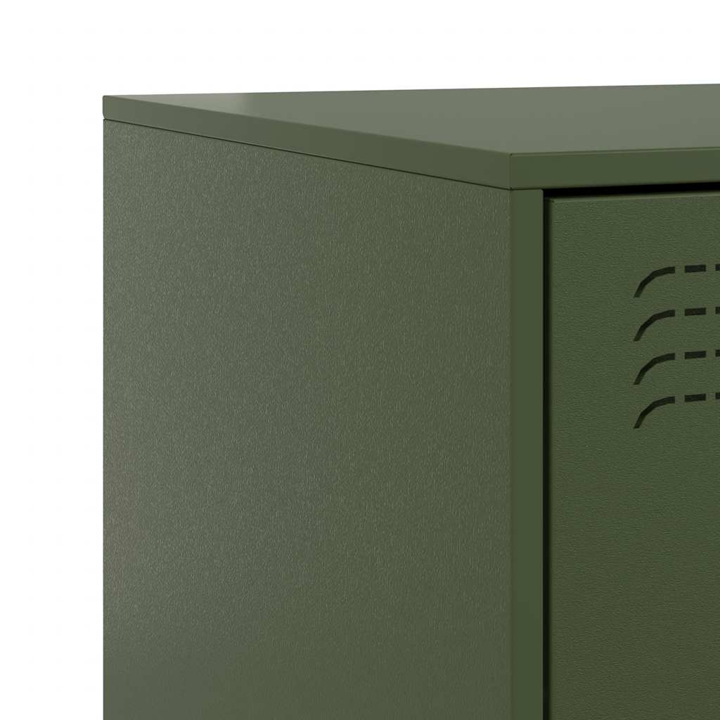 vidaXL Bedside Cabinets 2 pcs Green 34,5x39x44 cm Steel