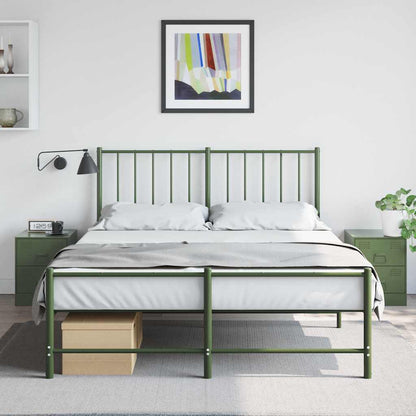 vidaXL Bedside Cabinets 2 pcs Green 34,5x39x44 cm Steel