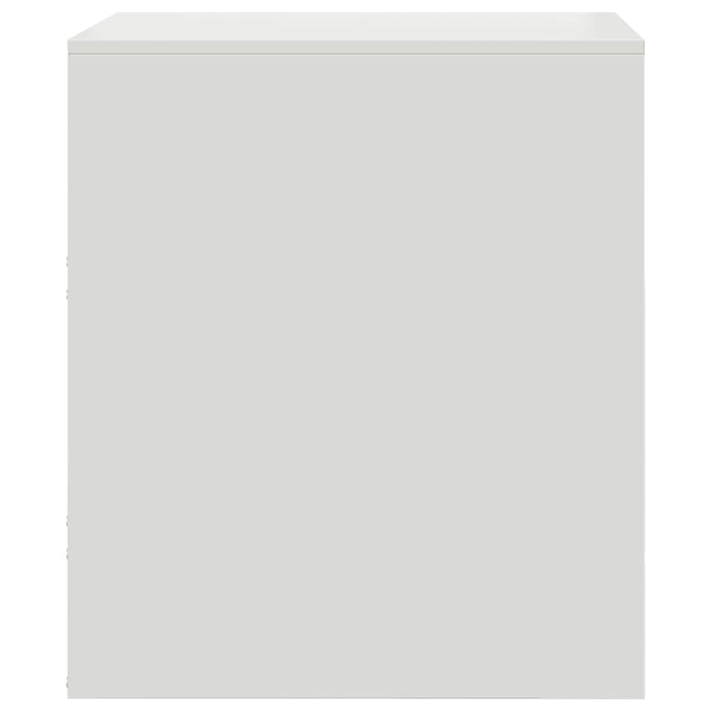 vidaXL Bedside Cabinets 2 pcs White 34.5x39x44 cm Steel