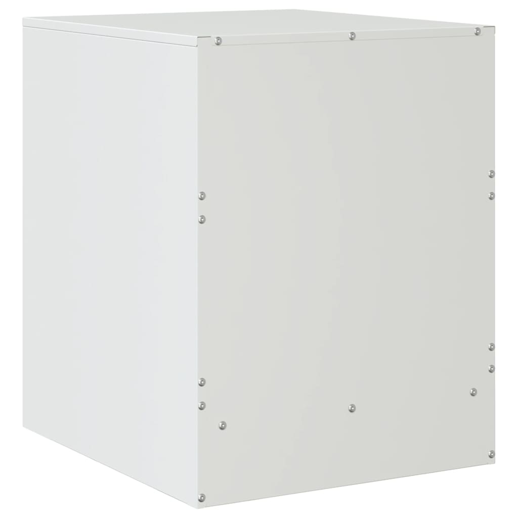 vidaXL Bedside Cabinets 2 pcs White 34.5x39x44 cm Steel