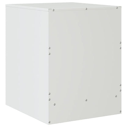 vidaXL Bedside Cabinets 2 pcs White 34.5x39x44 cm Steel