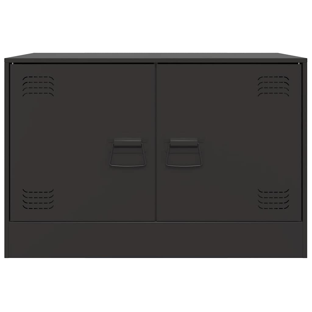 vidaXL TV Cabinets 2pcs Black 67x39x44 cm Steel
