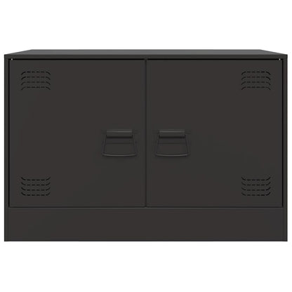 vidaXL TV Cabinets 2pcs Black 67x39x44 cm Steel