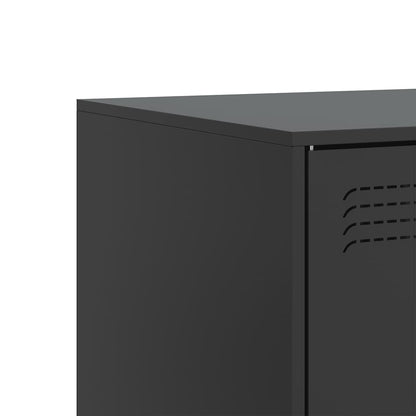 vidaXL TV Cabinets 2pcs Black 67x39x44 cm Steel