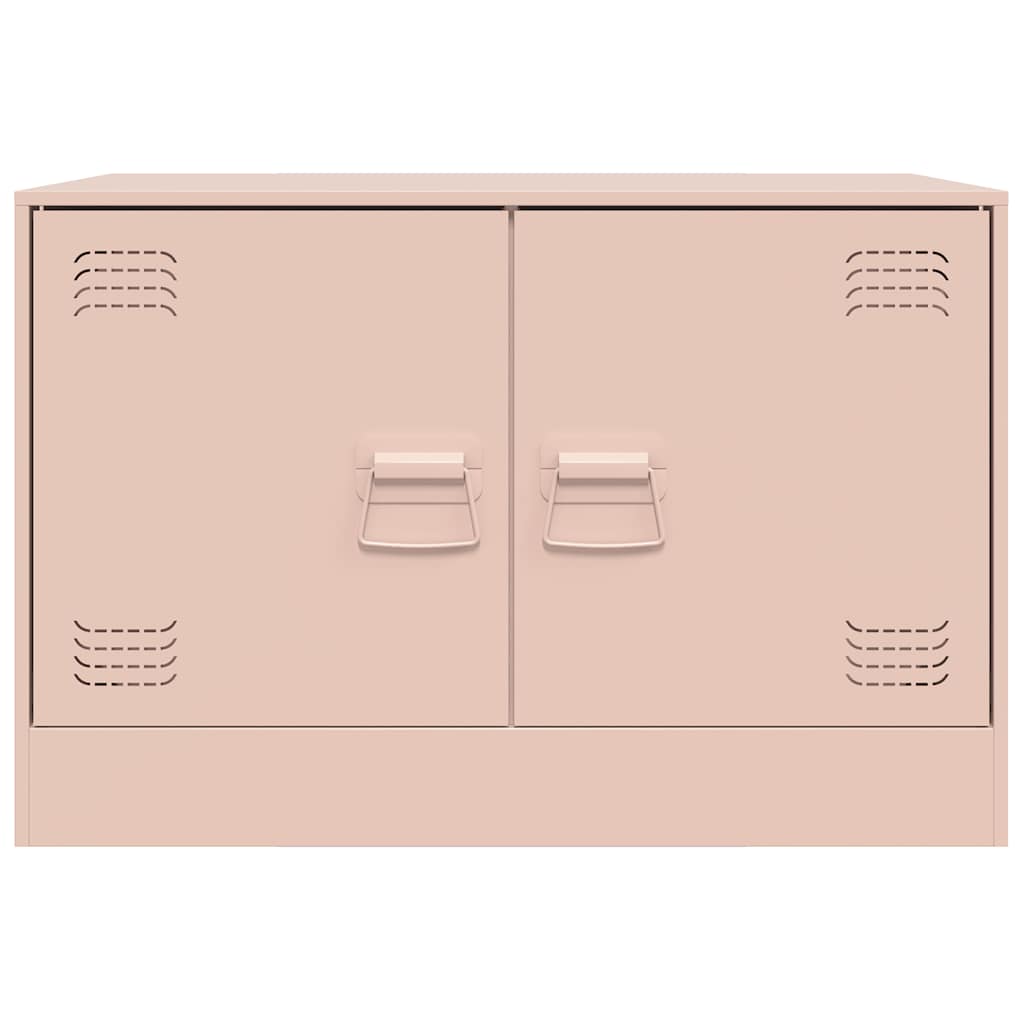 vidaXL TV Cabinet Pink 67x39x44 cm Steel