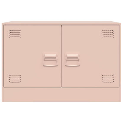 vidaXL TV Cabinet Pink 67x39x44 cm Steel