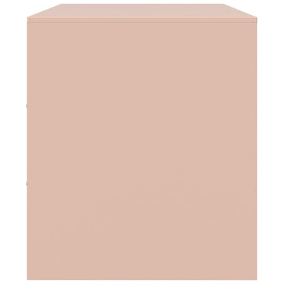vidaXL TV Cabinet Pink 67x39x44 cm Steel
