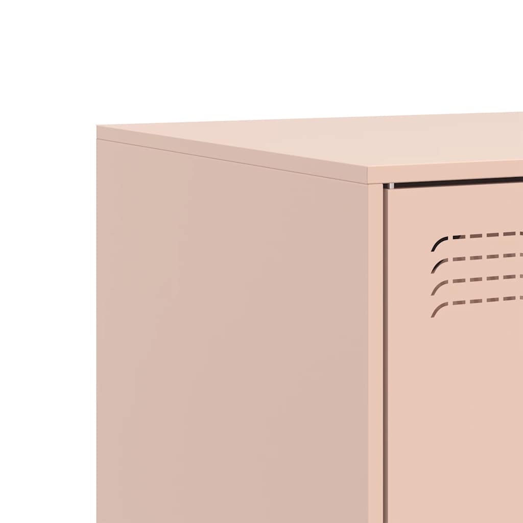 vidaXL TV Cabinet Pink 67x39x44 cm Steel