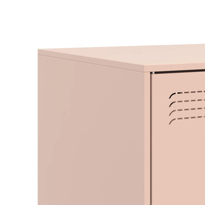 vidaXL TV Cabinet Pink 67x39x44 cm Steel
