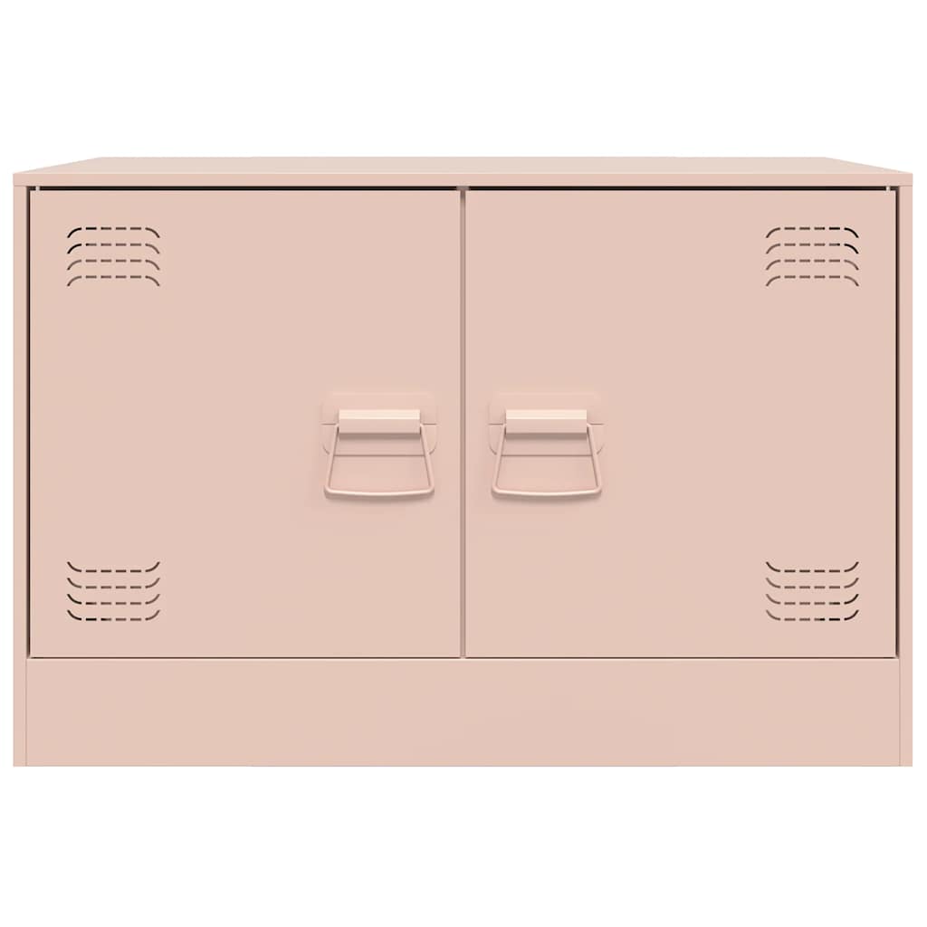 vidaXL TV Cabinets 2 pcs Pink 67x39x44 cm Steel