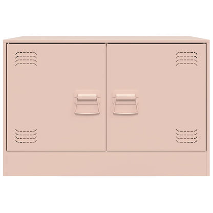 vidaXL TV Cabinets 2 pcs Pink 67x39x44 cm Steel