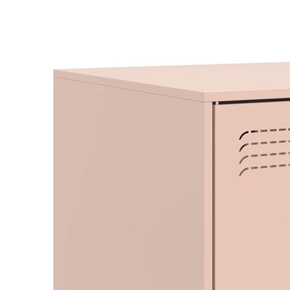 vidaXL TV Cabinets 2 pcs Pink 67x39x44 cm Steel