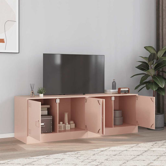 vidaXL 2 Piece TV Cabinet Set Pink 67x39x44 cm Steel