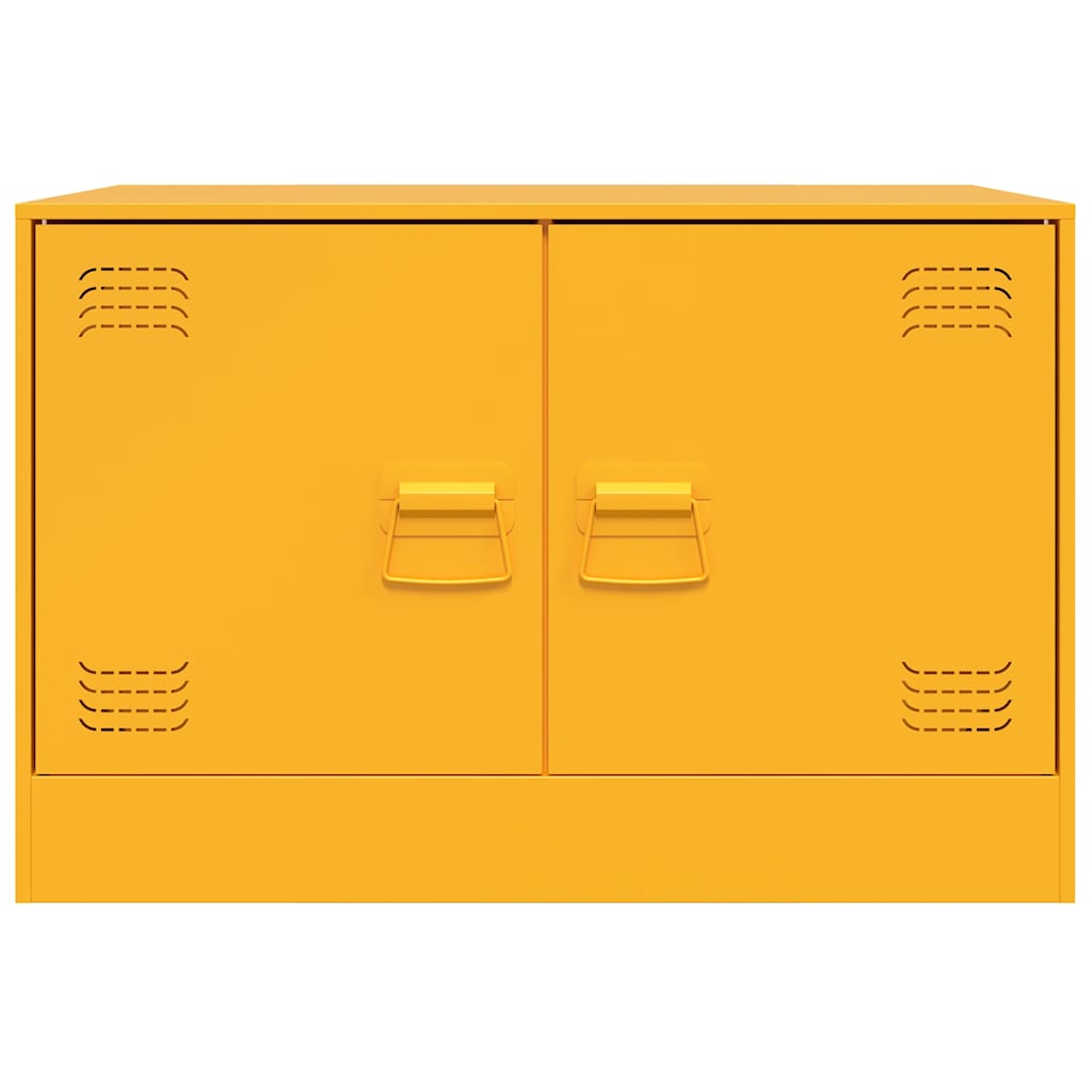 vidaXL TV Cabinets 2 pcs Mustard Yellow 67x39x44 cm Steel