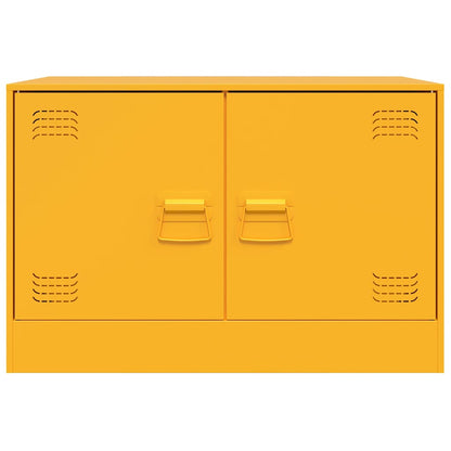 vidaXL TV Cabinets 2 pcs Mustard Yellow 67x39x44 cm Steel