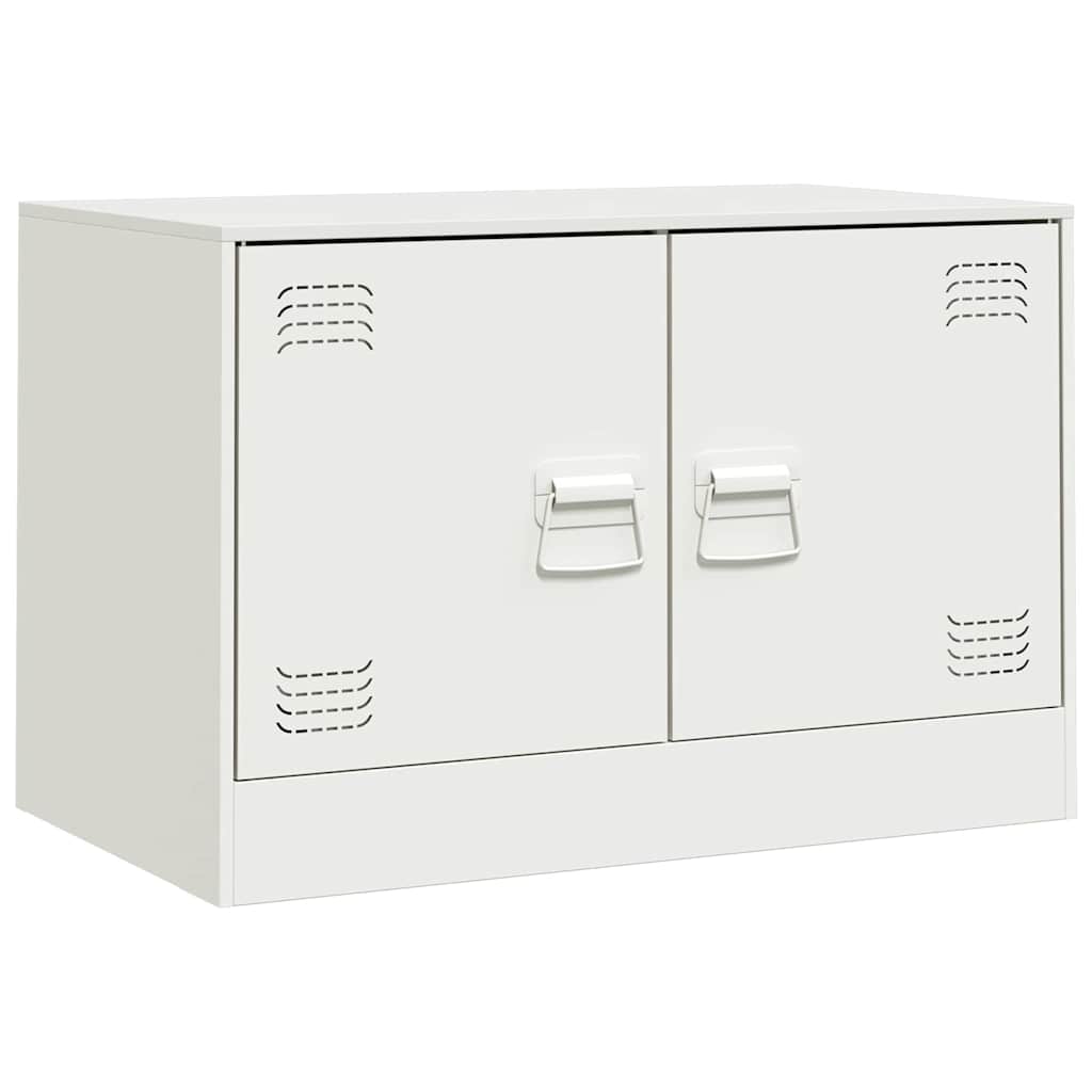 vidaXL TV Cabinet White 67x39x44 cm Steel