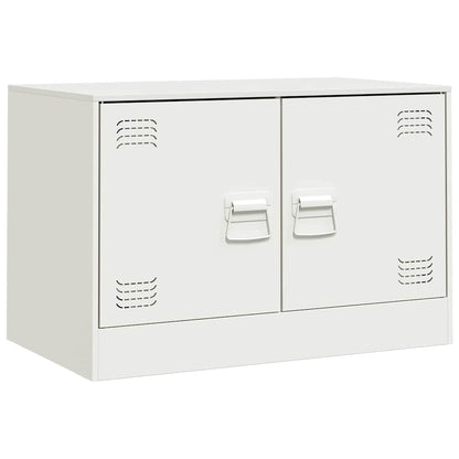 vidaXL TV Cabinet White 67x39x44 cm Steel