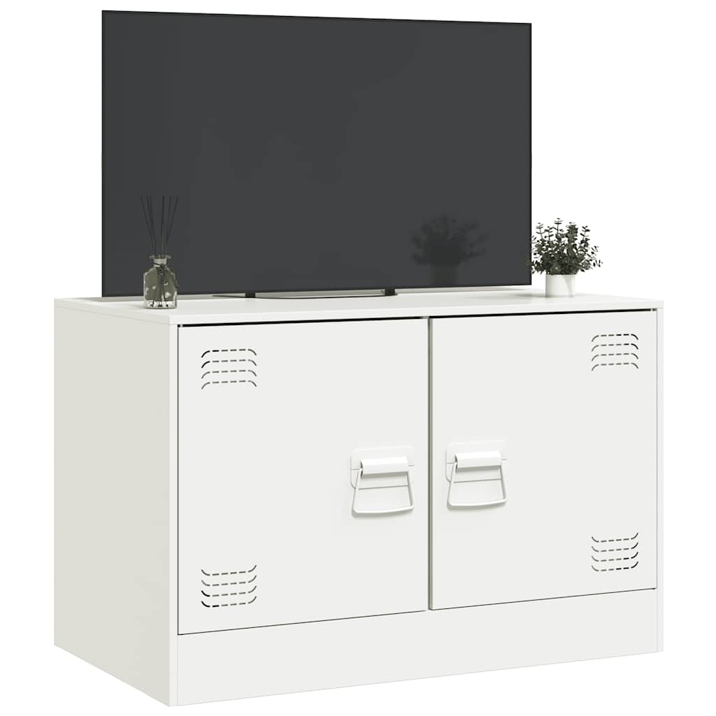vidaXL TV Cabinet White 67x39x44 cm Steel