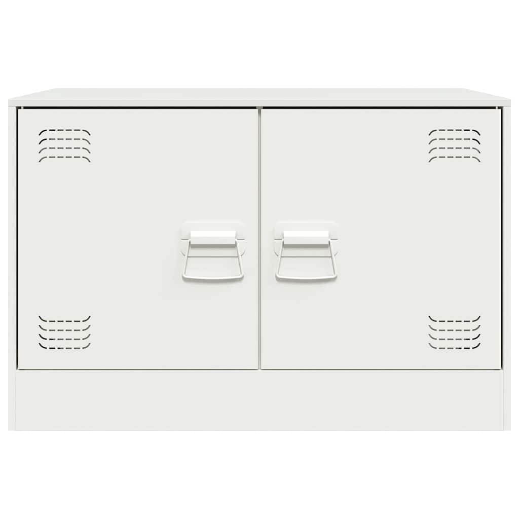 vidaXL TV Cabinet White 67x39x44 cm Steel