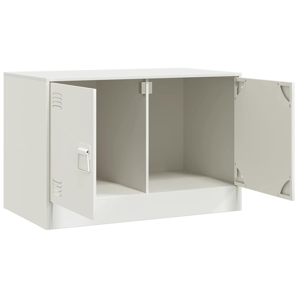 vidaXL TV Cabinet White 67x39x44 cm Steel