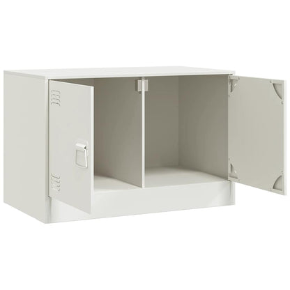 vidaXL TV Cabinet White 67x39x44 cm Steel