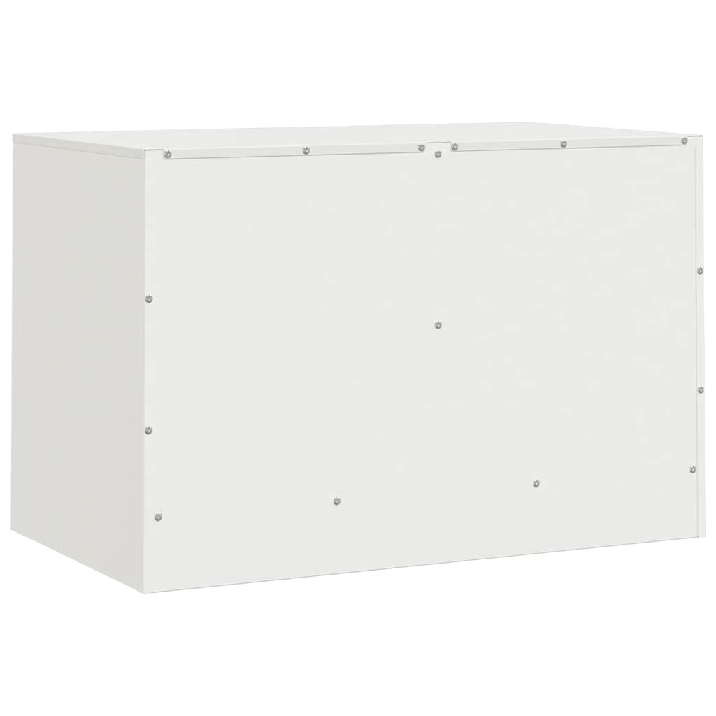 vidaXL TV Cabinet White 67x39x44 cm Steel