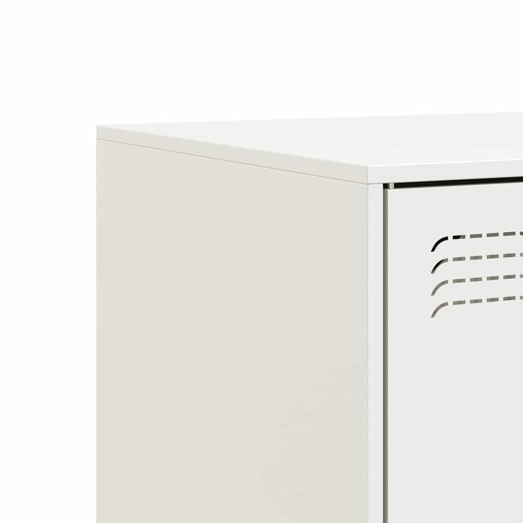 vidaXL TV Cabinet White 67x39x44 cm Steel