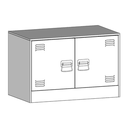vidaXL TV Cabinet White 67x39x44 cm Steel