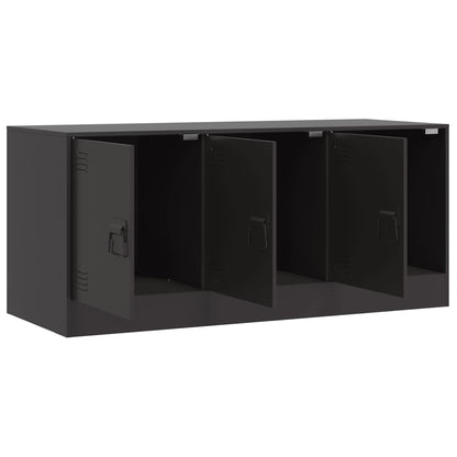 vidaXL TV Cabinet Black 99x39x44 cm Steel