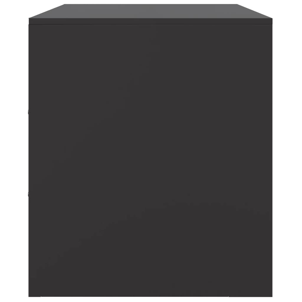 vidaXL TV Cabinet Black 99x39x44 cm Steel
