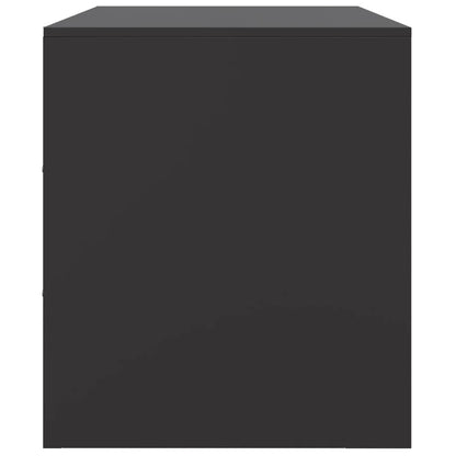 vidaXL TV Cabinet Black 99x39x44 cm Steel