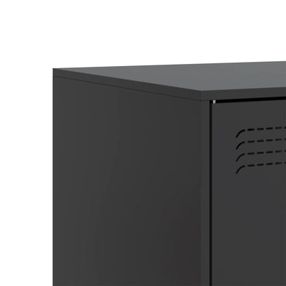 vidaXL TV Cabinet Black 99x39x44 cm Steel