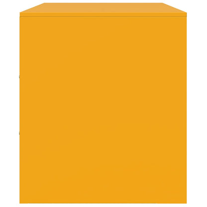 vidaXL TV Cabinet Mustard Yellow 99x39x44 cm Steel