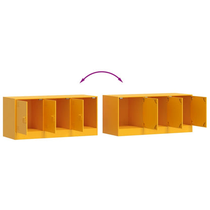 vidaXL TV Cabinet Mustard Yellow 99x39x44 cm Steel