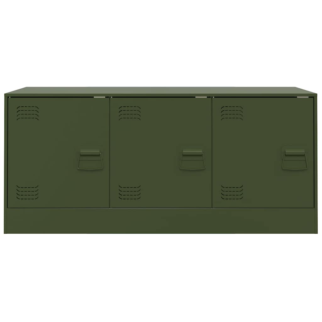 vidaXL TV Cabinet Olive Green 99x39x44 cm Steel