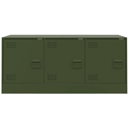 vidaXL TV Cabinet Olive Green 99x39x44 cm Steel