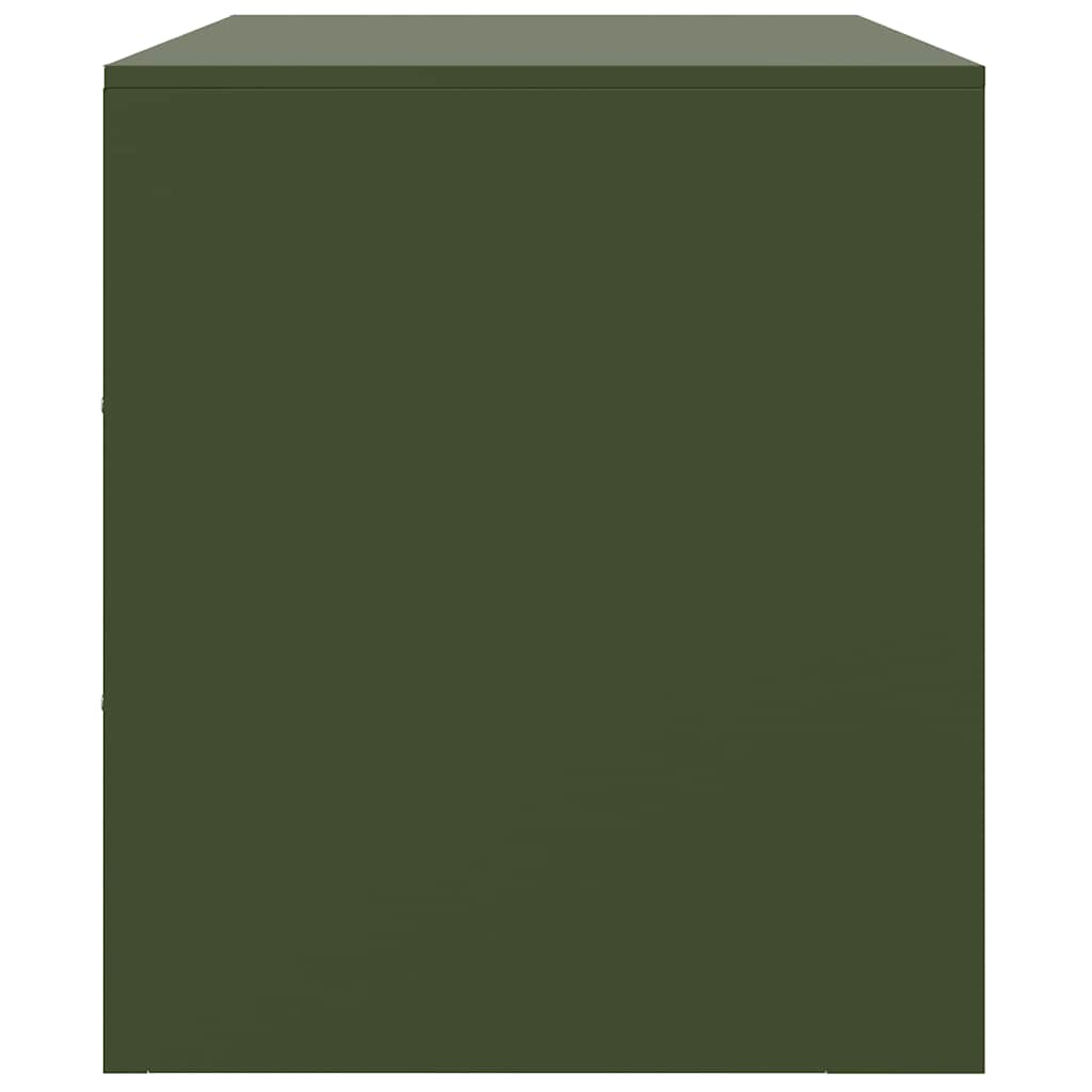 vidaXL TV Cabinet Olive Green 99x39x44 cm Steel