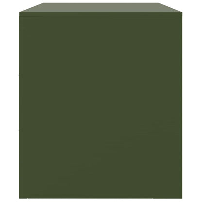 vidaXL TV Cabinet Olive Green 99x39x44 cm Steel