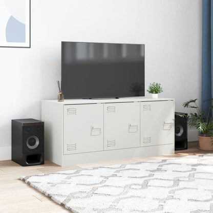 vidaXL TV Cabinet White 99x39x44 cm Steel