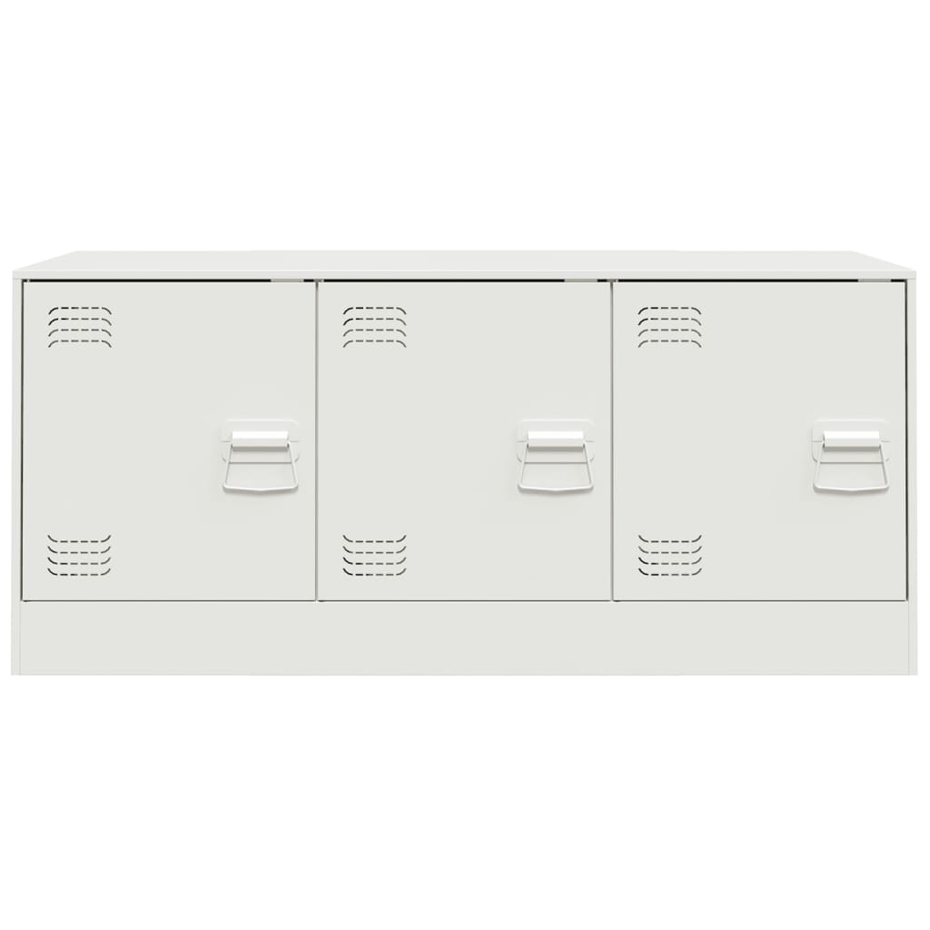 vidaXL TV Cabinet White 99x39x44 cm Steel