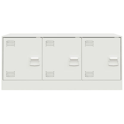 vidaXL TV Cabinet White 99x39x44 cm Steel