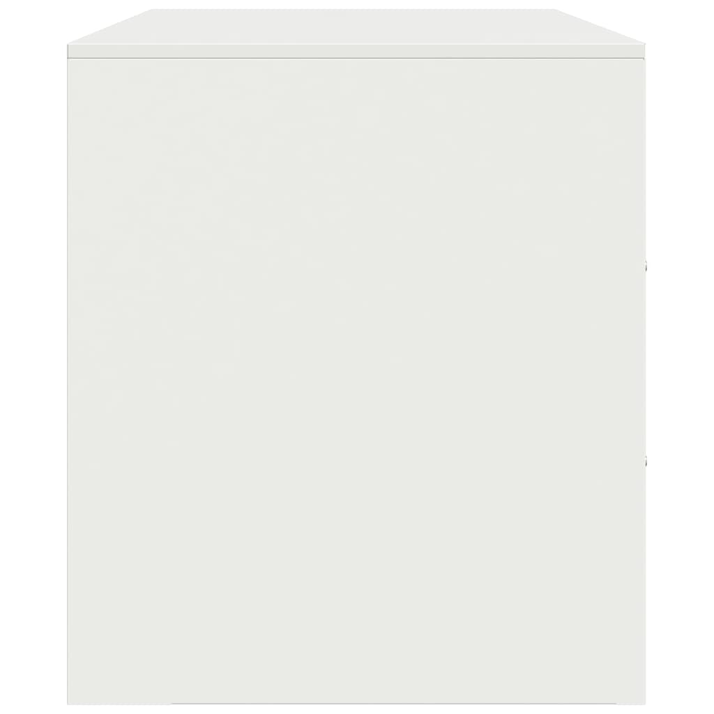 vidaXL TV Cabinet White 99x39x44 cm Steel