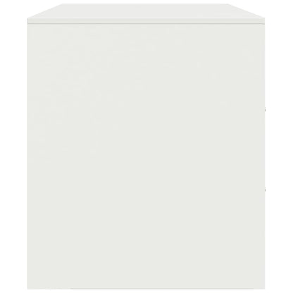 vidaXL TV Cabinet White 99x39x44 cm Steel
