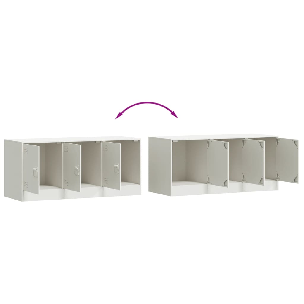 vidaXL TV Cabinet White 99x39x44 cm Steel