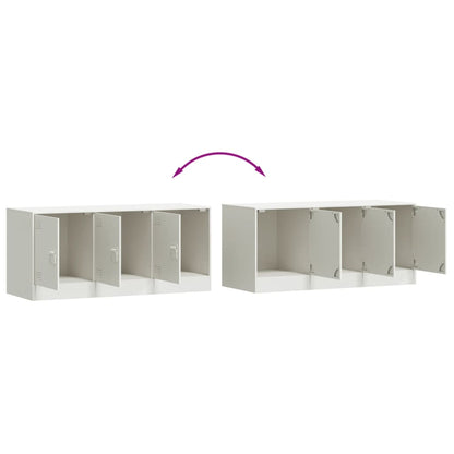 vidaXL TV Cabinet White 99x39x44 cm Steel
