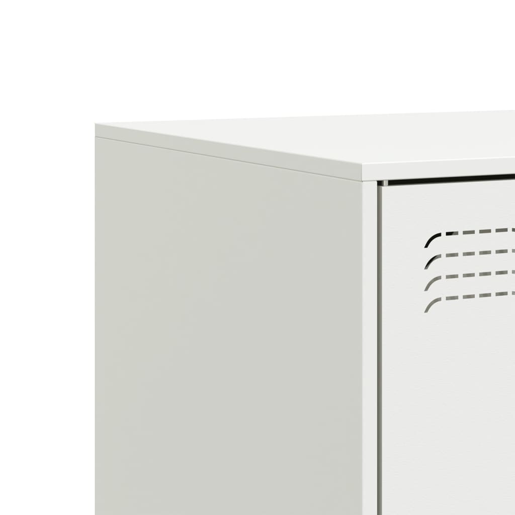 vidaXL TV Cabinet White 99x39x44 cm Steel